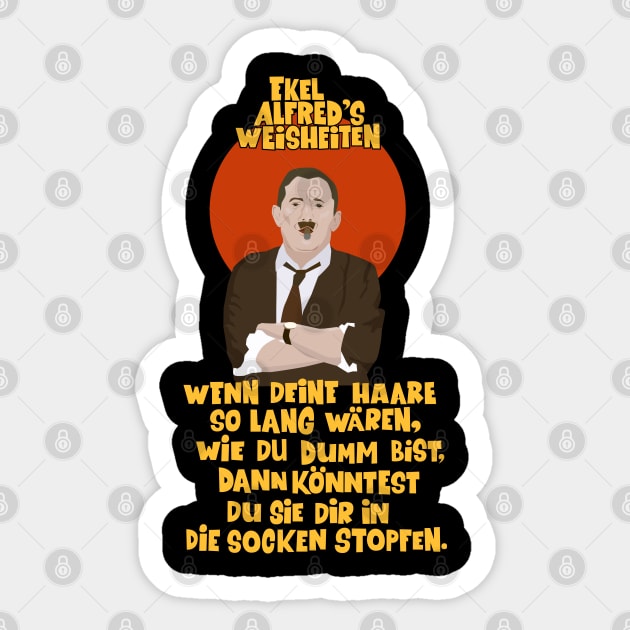 Alfred Tetzlaff - Ekel Alfred - Ein Herz und eine Seele Sticker by Boogosh